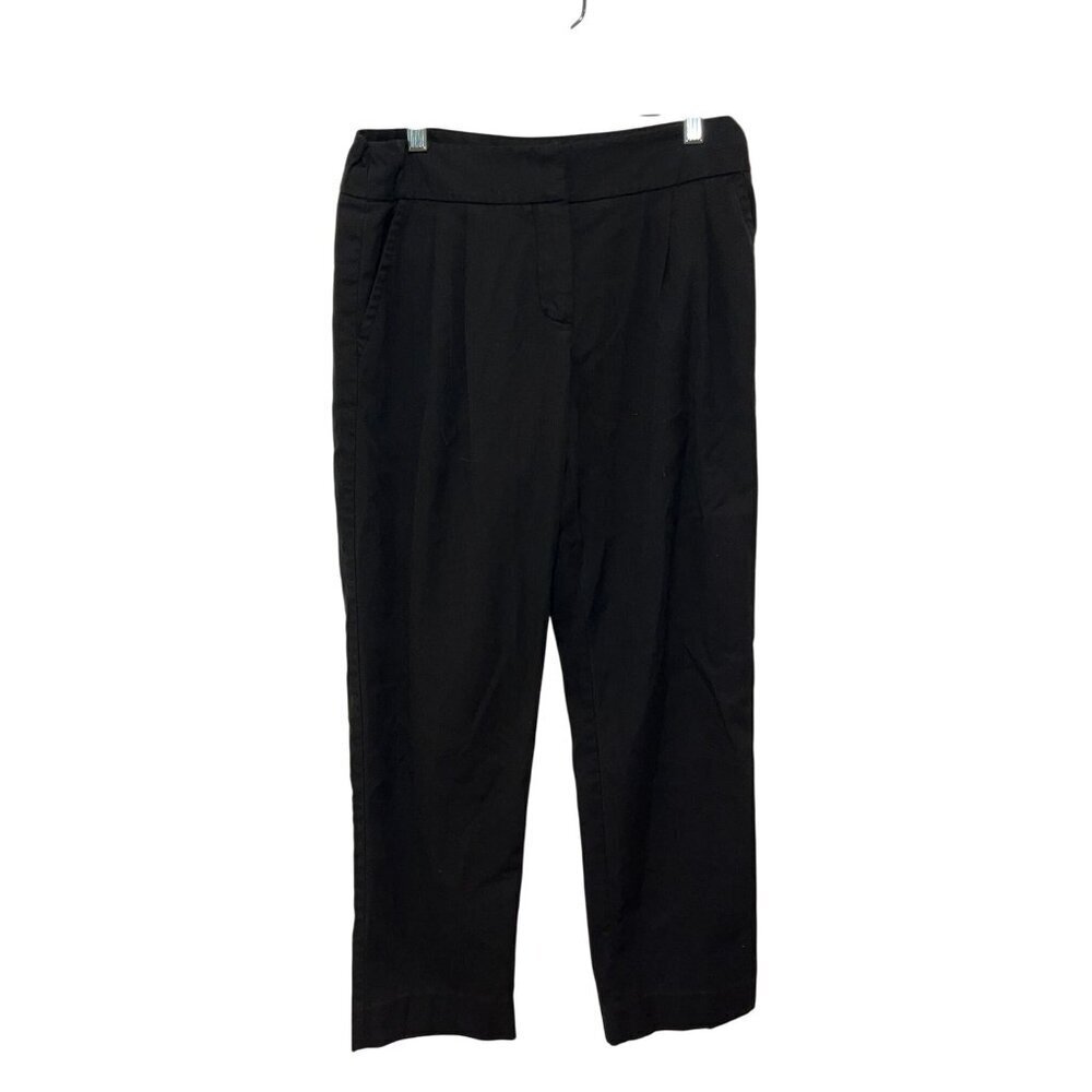 Trina Turk Black High rise  Cotton Straight-Leg Dress Pants Womens  Size 26